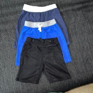 Kids shorts bundle 3 pair blue black green